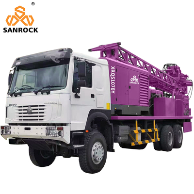 Τοποθετημένη φορτηγό εγκατάσταση γεώτρησης διατρήσεων φρεατίων νερού με την εγκατάσταση γεώτρησης τρυπανιών φρεατίων νερού αντλιών βαθιά 300m λάσπης