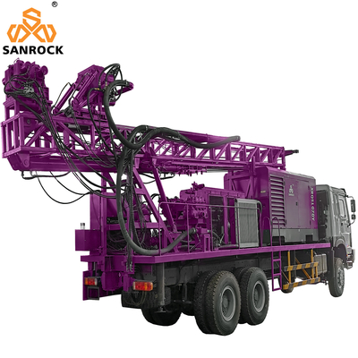 600m βαθιά τοποθετημένη φορτηγό νερού φρεατίων διατρήσεων μηχανή διατρήσεων φρεατίων νερού εγκαταστάσεων γεώτρησης φορητή