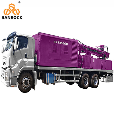 600m βαθιά τοποθετημένη φορτηγό νερού φρεατίων διατρήσεων μηχανή διατρήσεων φρεατίων νερού εγκαταστάσεων γεώτρησης φορητή