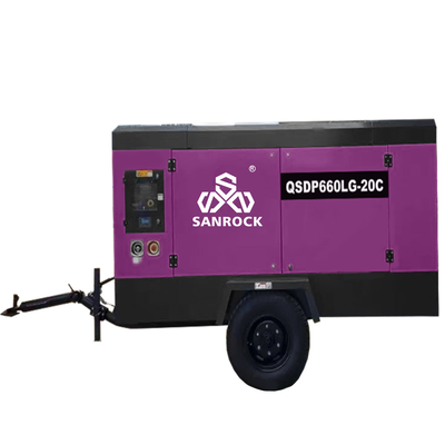 CE 20bar Δύναμη κινητήρα 191KW φορητός κινητήρας ντίζελ περιστρεφόμενος κομπρεσέρ αέρα για εξορυκτικές εργασίες