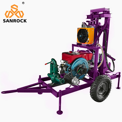 Water Well Drill Rig Diesel Engine Portable Water Drilling Machine Trailer Mounted Water Well Drilling Rig (Περιβαλλόμενο μηχανικό γεωτρήσεις νερού)