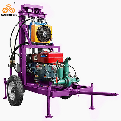 Water Well Drill Rig Diesel Engine Portable Water Drilling Machine Trailer Mounted Water Well Drilling Rig (Περιβαλλόμενο μηχανικό γεωτρήσεις νερού)