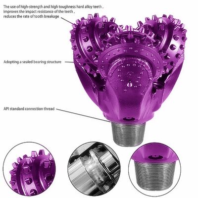API Standard Roller Cone Drilling Bit Hard Rock Borehole  Inserted Tooth Tricone Drill Bit