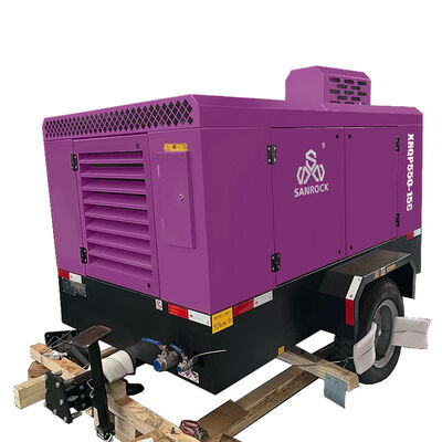 Κοχλιοφόρος αεροσυμπιεστής 153KW Κινητήρας Diesel Φορητός αεροσυμπιεστής Μηχανή