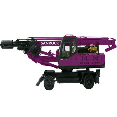 Rig di perforazione rotante montato su ruote per progetti di stabilizzazione dei pendii